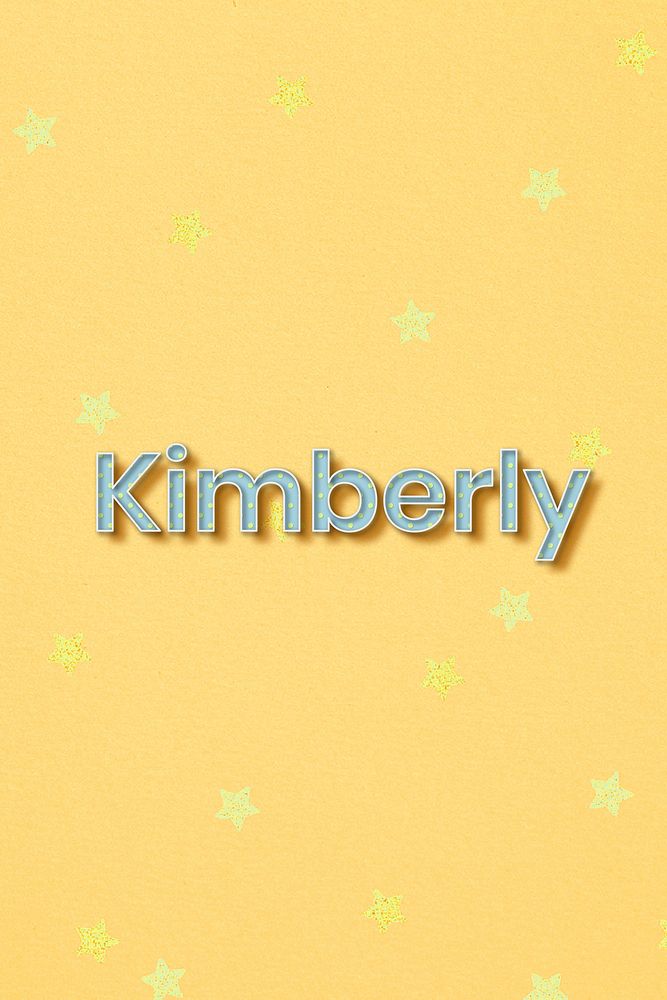 Female name Kimberly typography word
