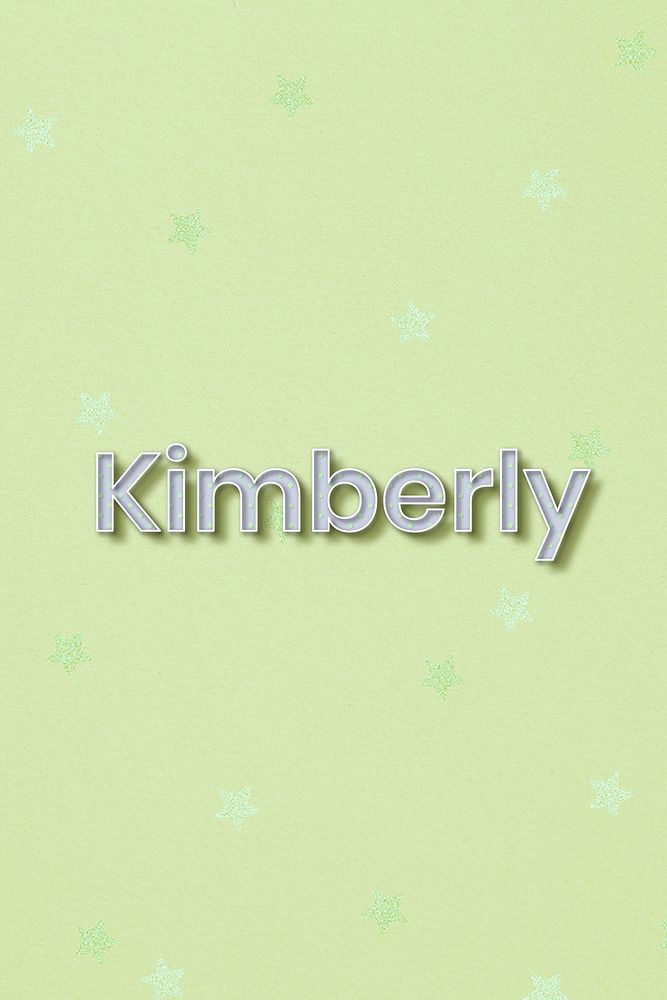 Polka dot Kimberly name typography