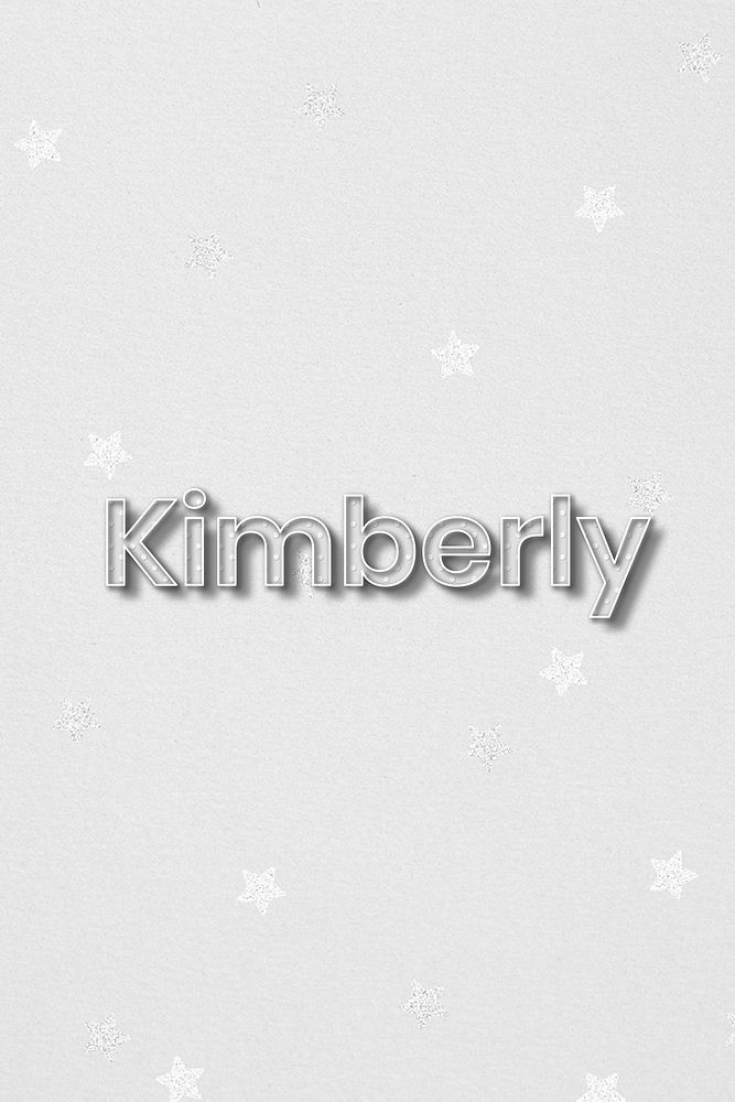 Kimberly female name lettering typography