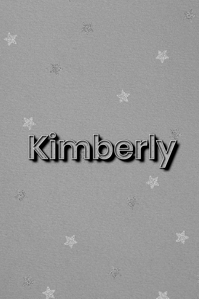 Kimberly name polka dot lettering font typography