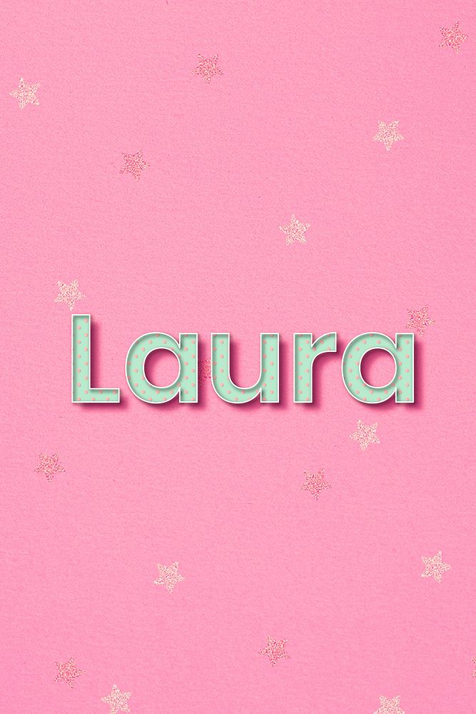 Laura polka dot typography word