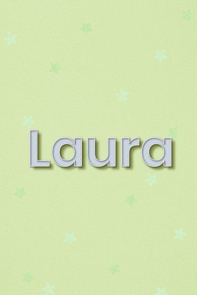Polka dot Laura name typography