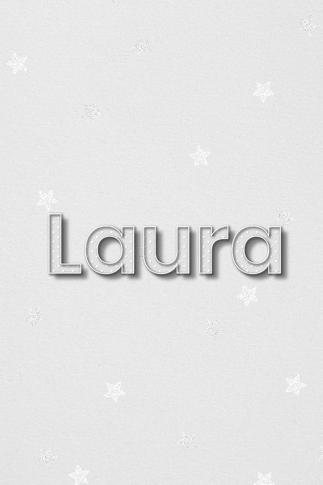 Laura female name lettering typography