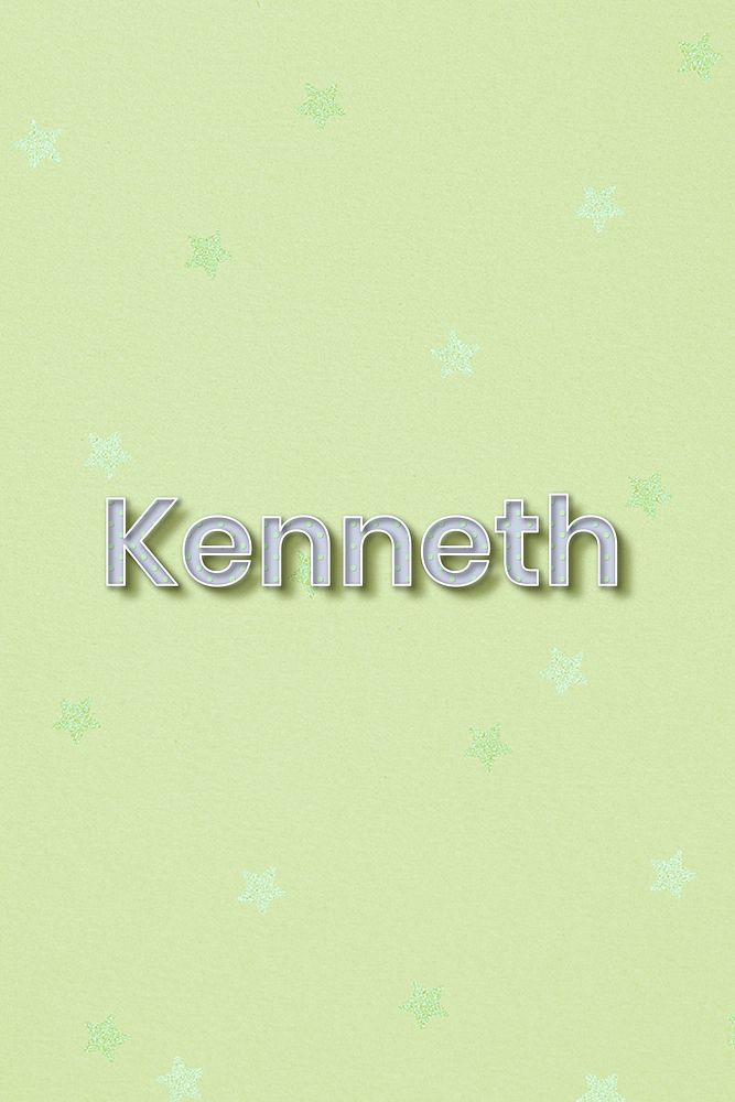 Polka dot Kenneth name typography