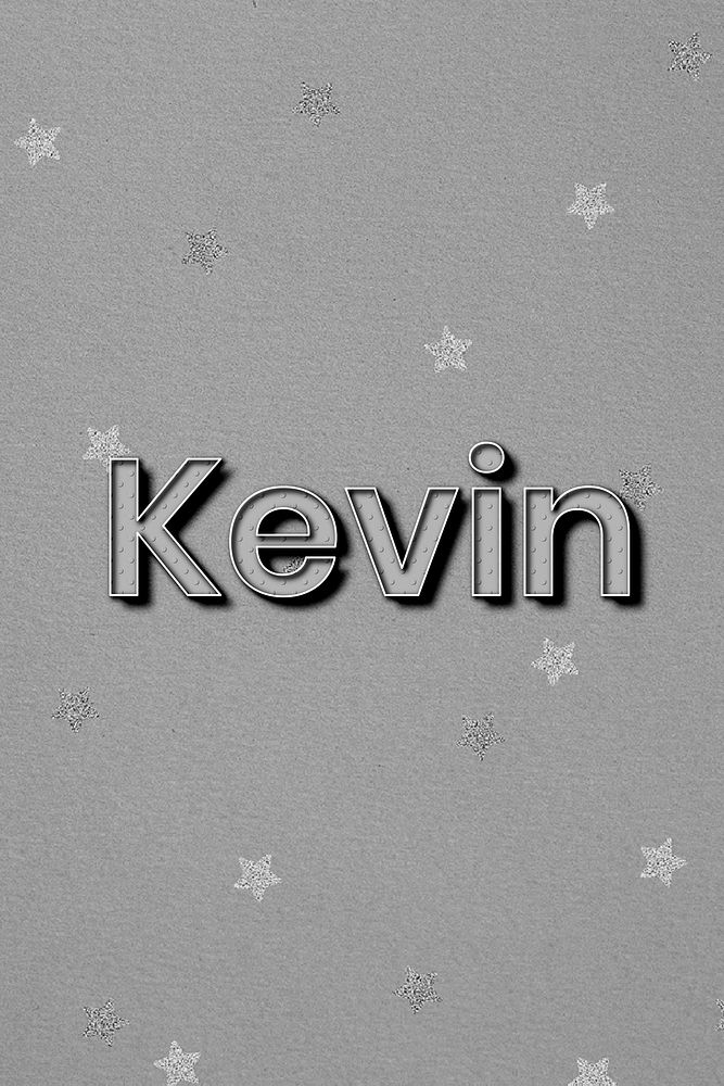 Kevin name polka dot lettering font typography