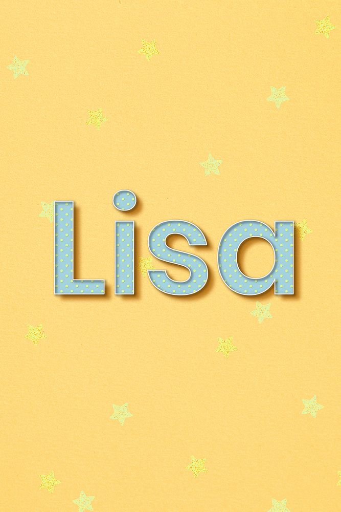 Female name Lisa typography word