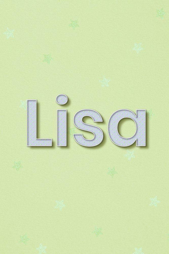 Polka dot Lisa name typography