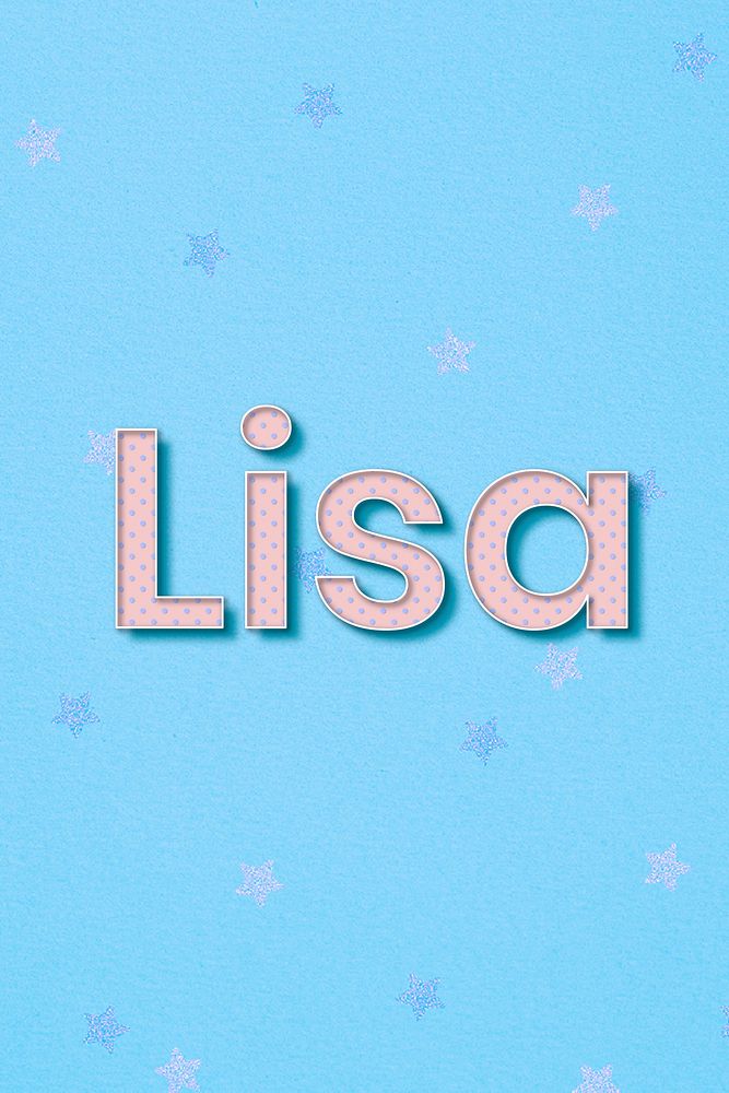 Lisa female name typography text