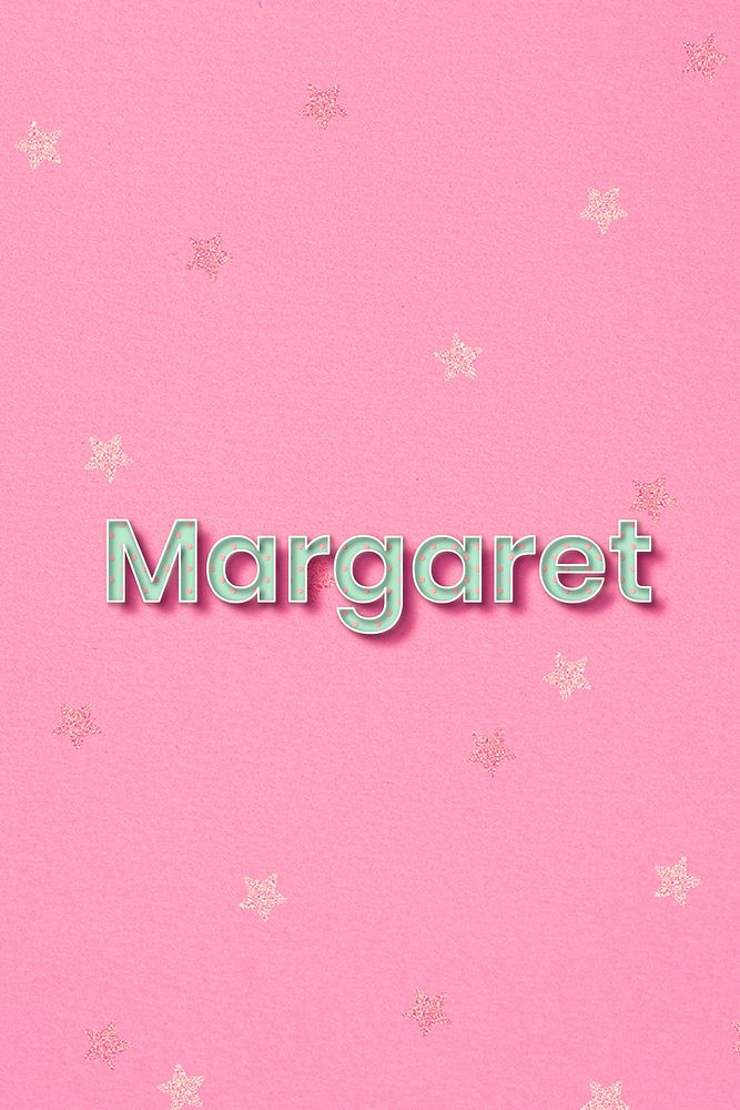 Margaret polka dot typography word
