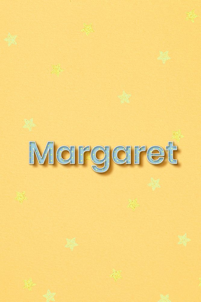 Female name Margaret typography word