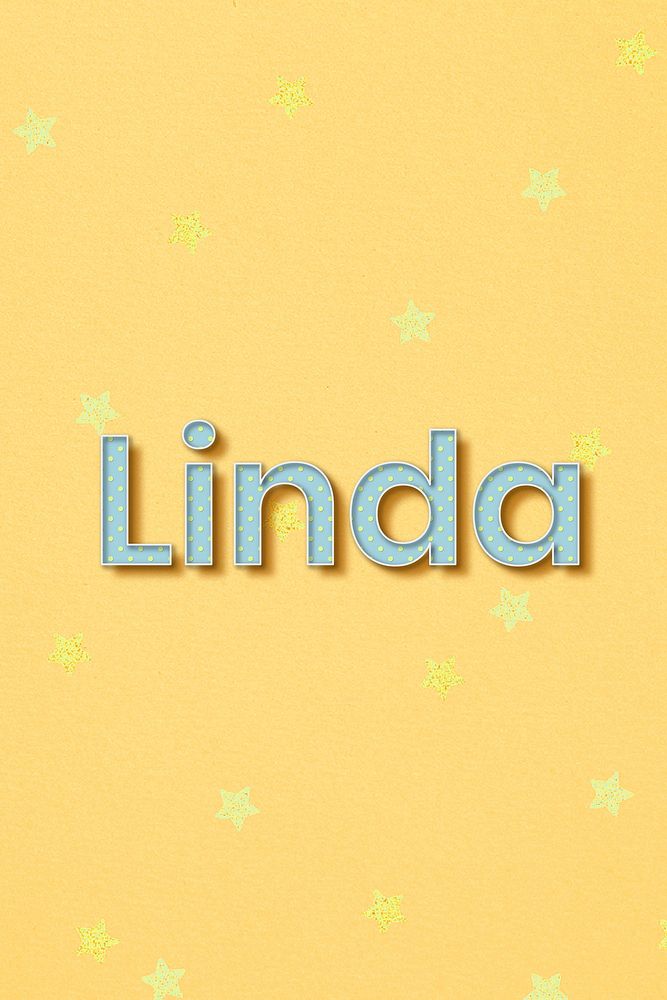 Female name Linda typography word