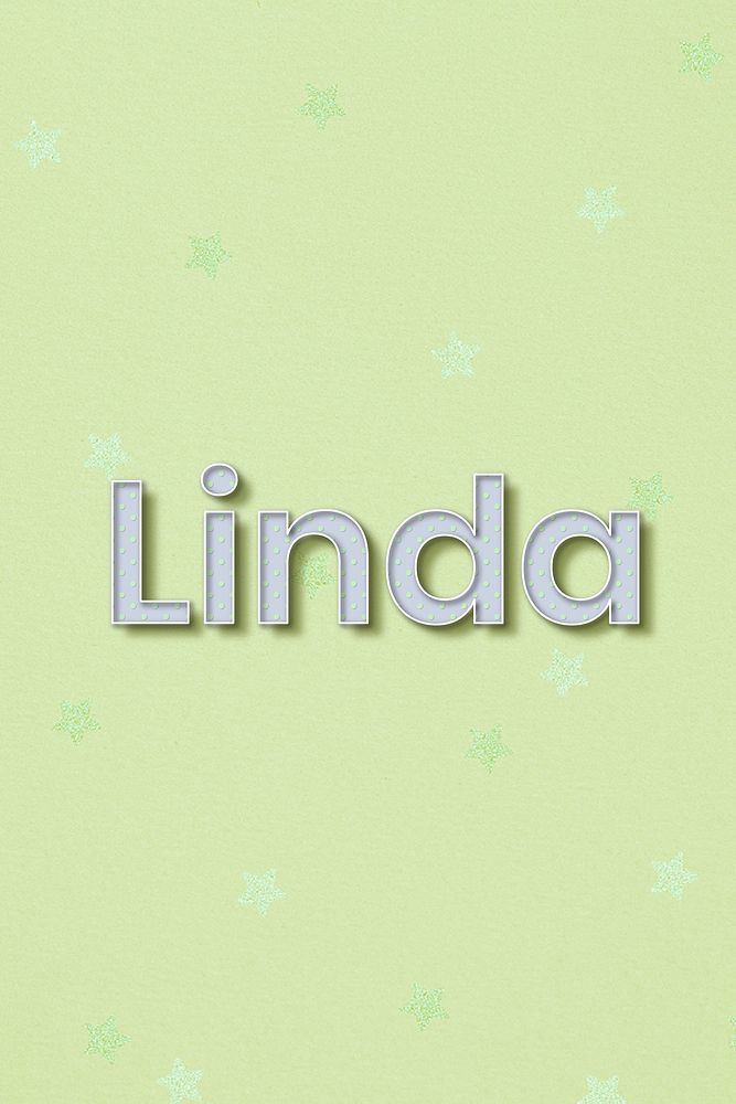Polka dot Linda name typography