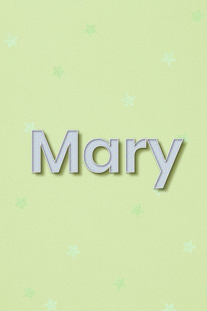 Polka dot Mary name typography