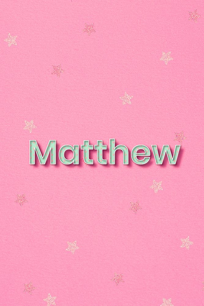 Matthew polka dot typography word
