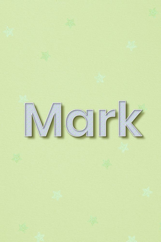Polka dot Mark name typography