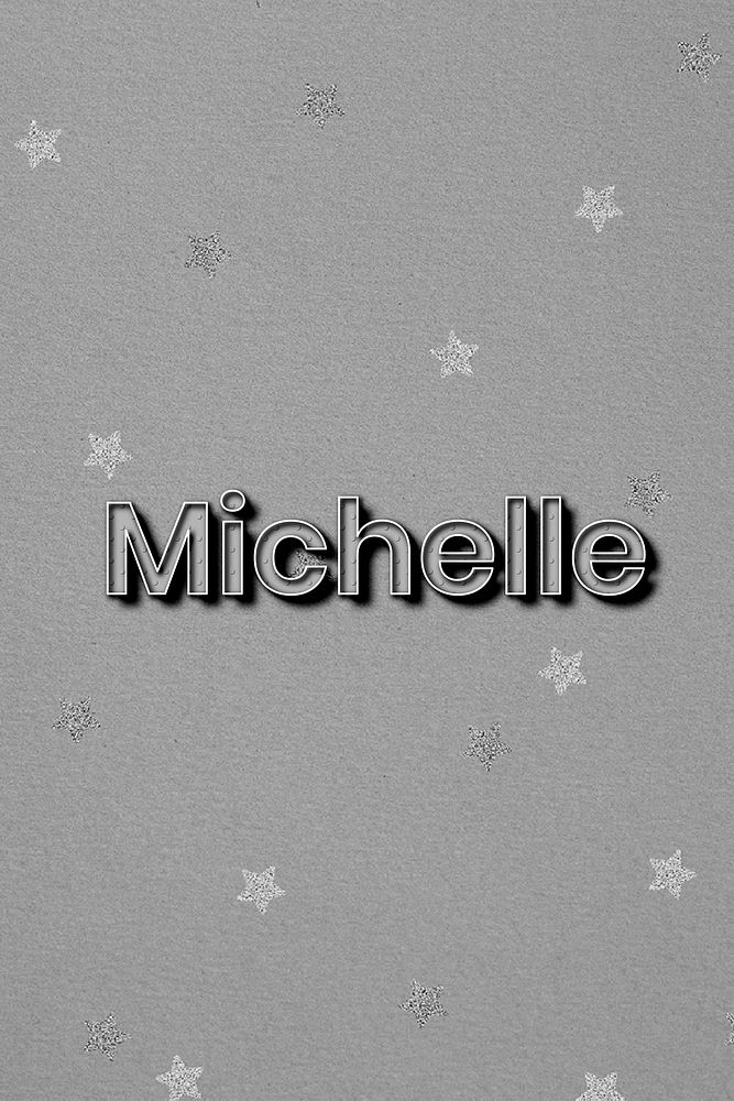 Michelle name polka dot lettering font typography