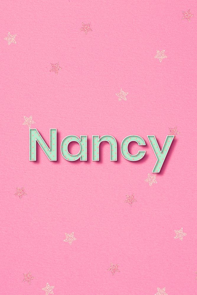 Nancy polka dot typography word