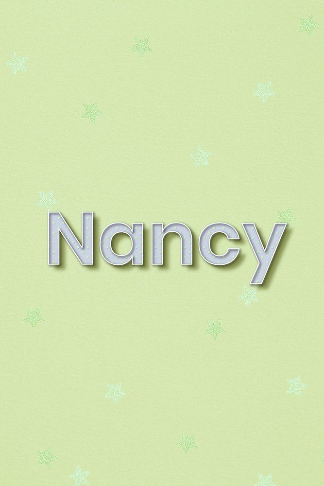 Polka dot Nancy name typography