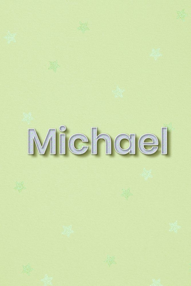Polka dot Michael name typography