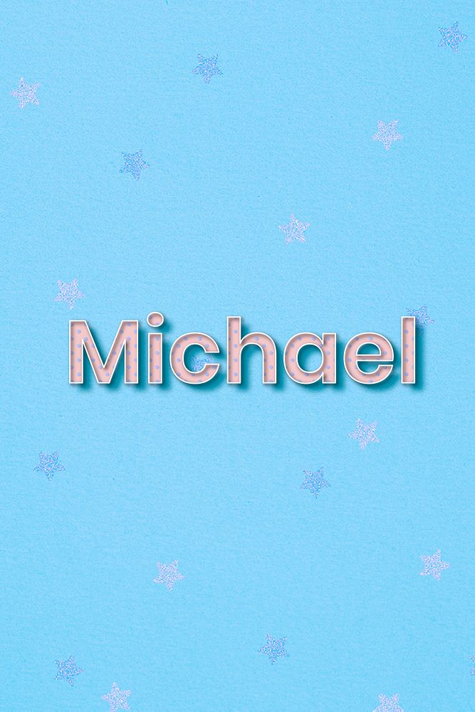 Michael male name typography text