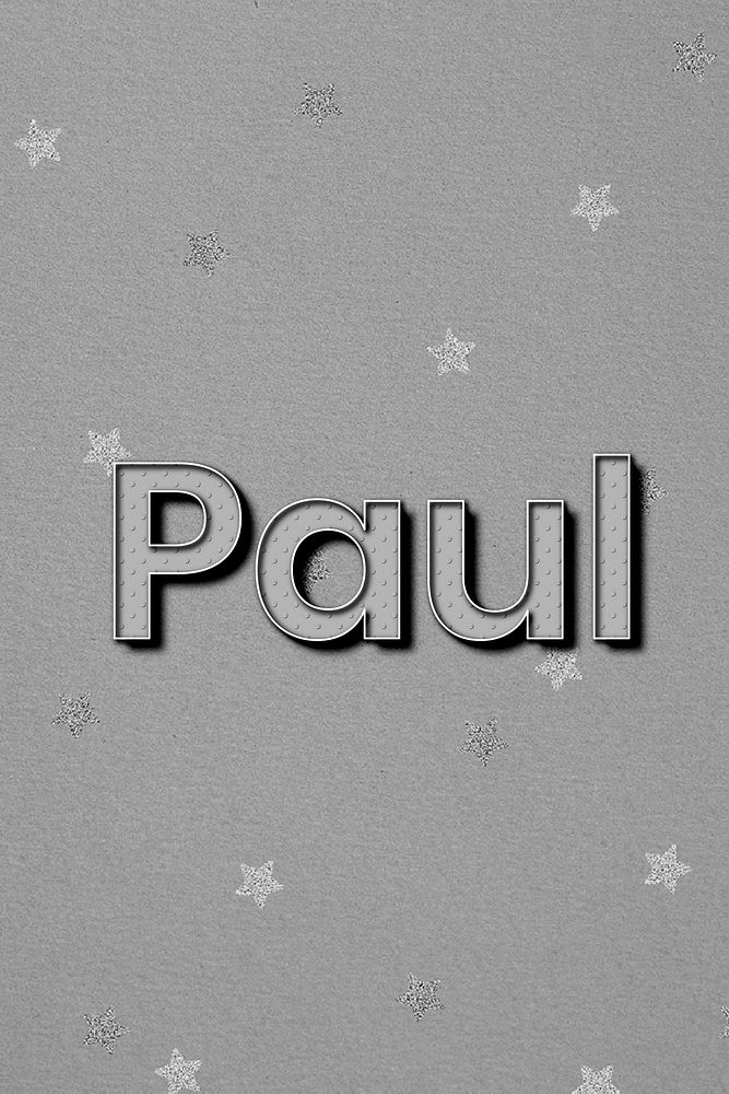 Paul name polka dot lettering font typography