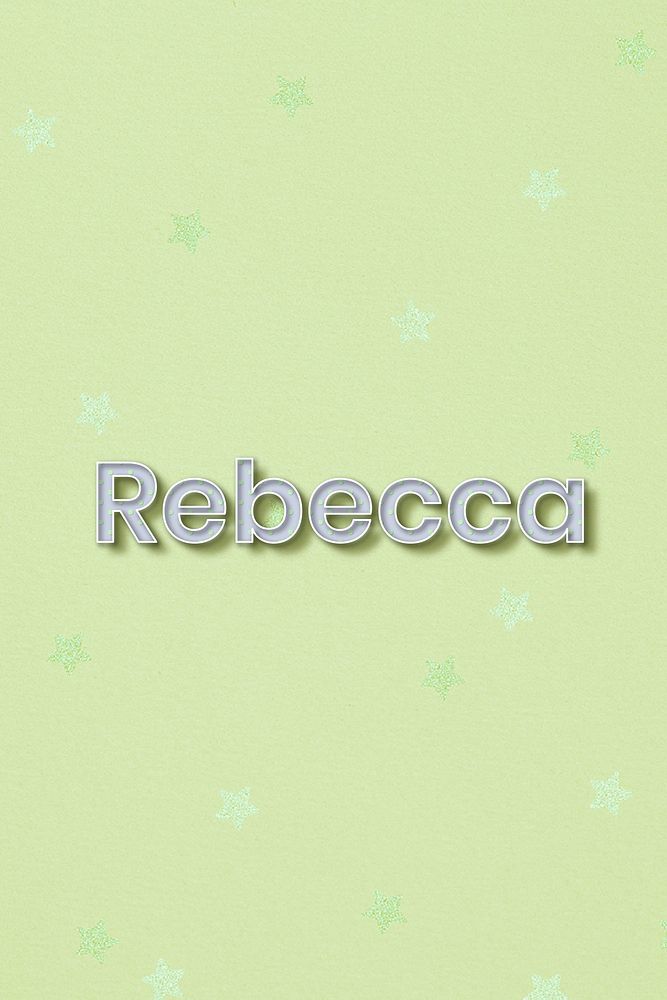 Polka dot Rebecca name typography