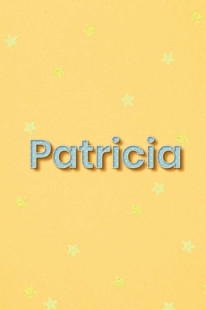 Female name Patricia typography word