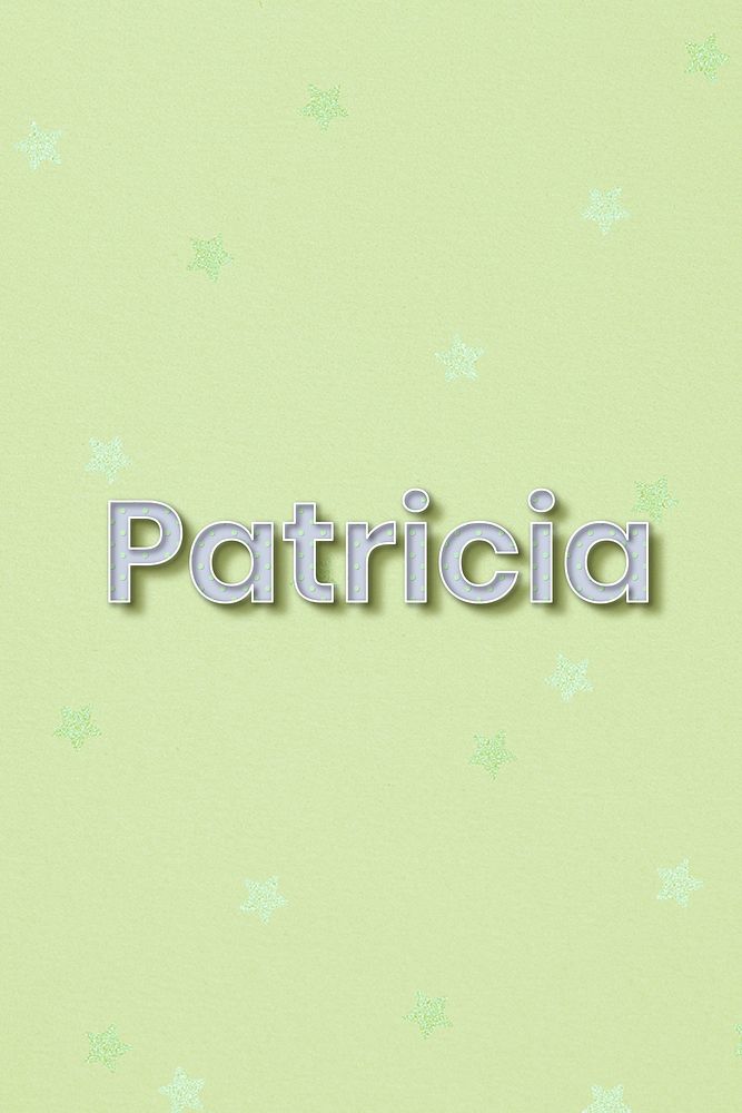 Polka dot Patricia name typography