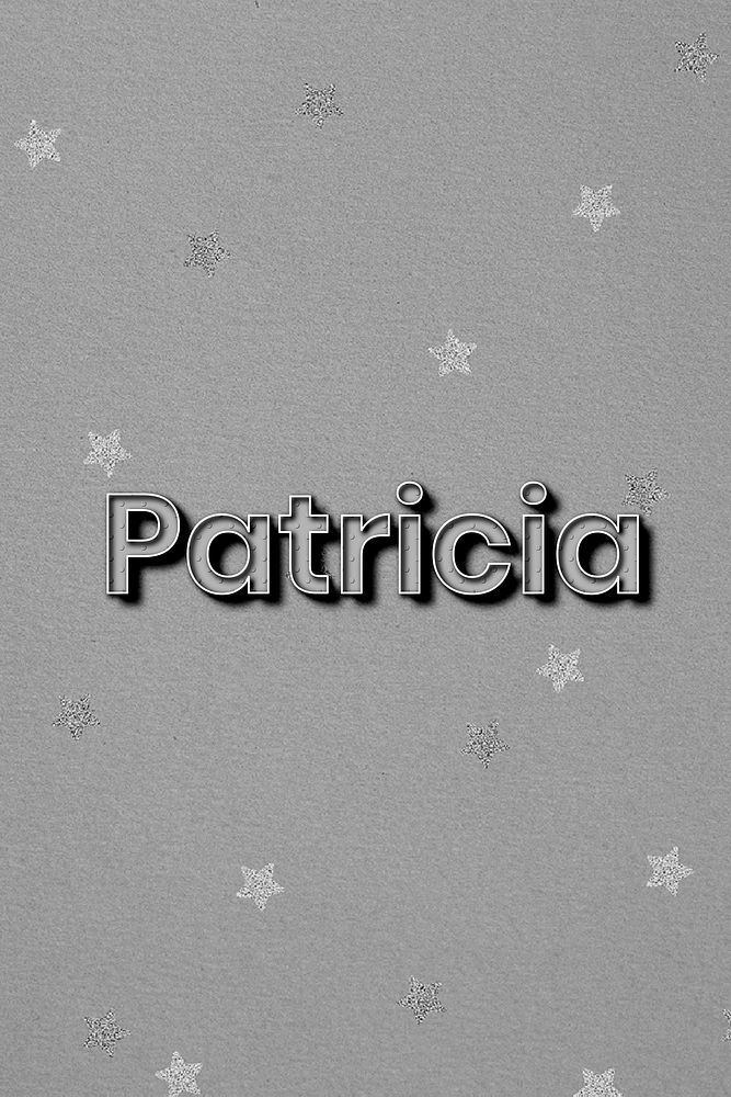 Patricia name polka dot lettering font typography
