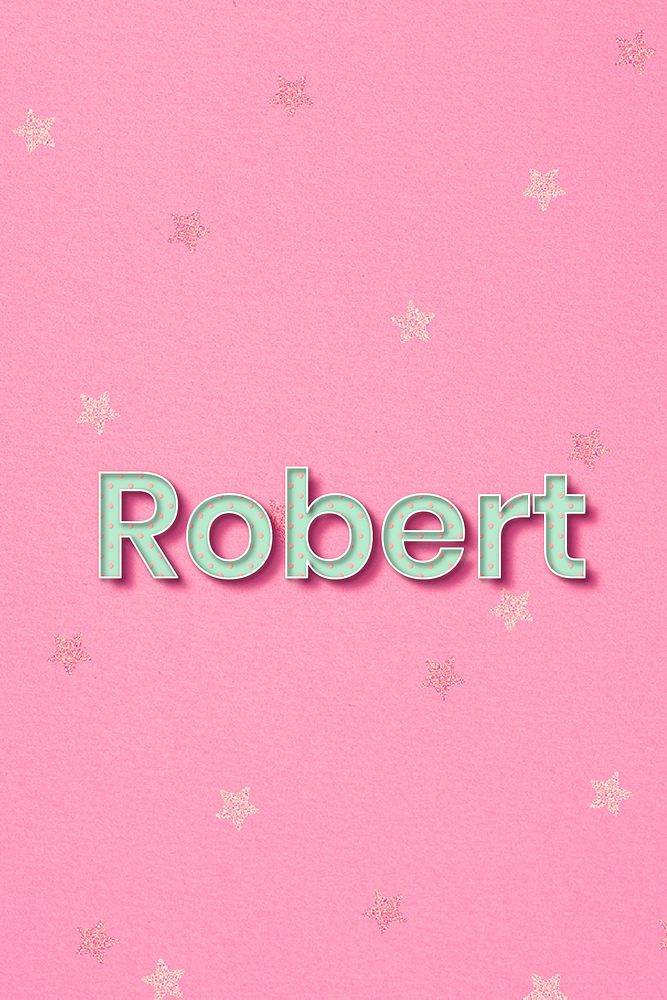 Robert polka dot typography word
