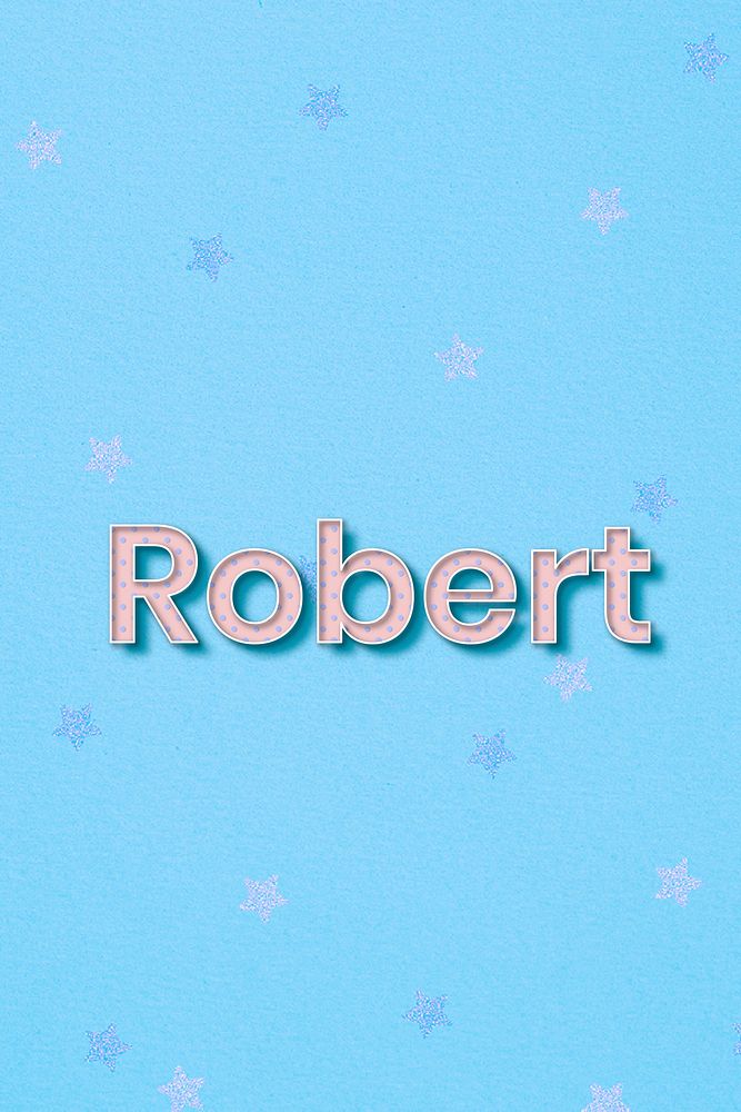 Robert male name typography text