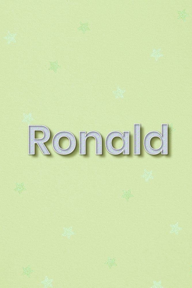 Polka dot Ronald name typography