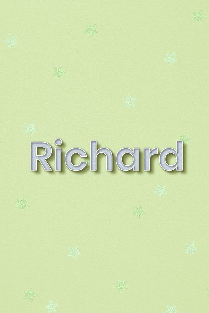 Polka dot Richard name typography