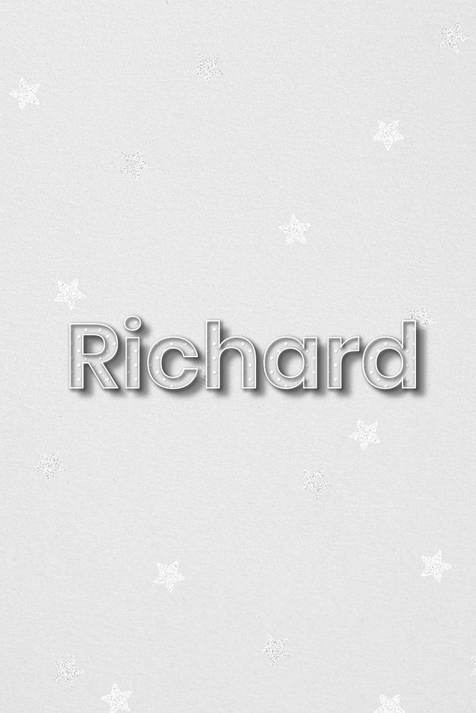 Richard male name lettering typography