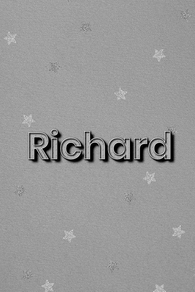 Richard name polka dot lettering font typography