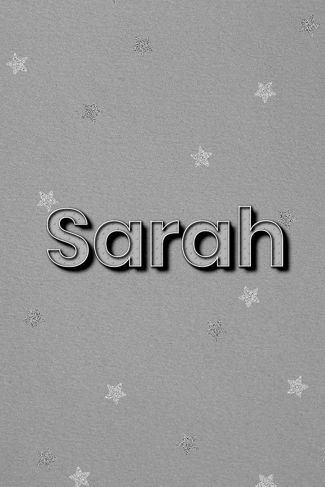 Sarah name polka dot lettering font typography