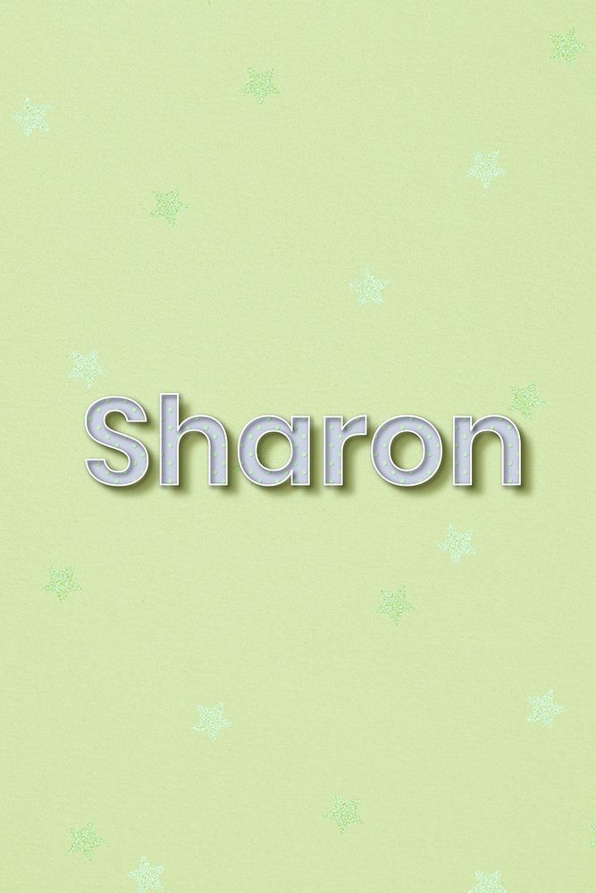 Polka dot Sharon name typography
