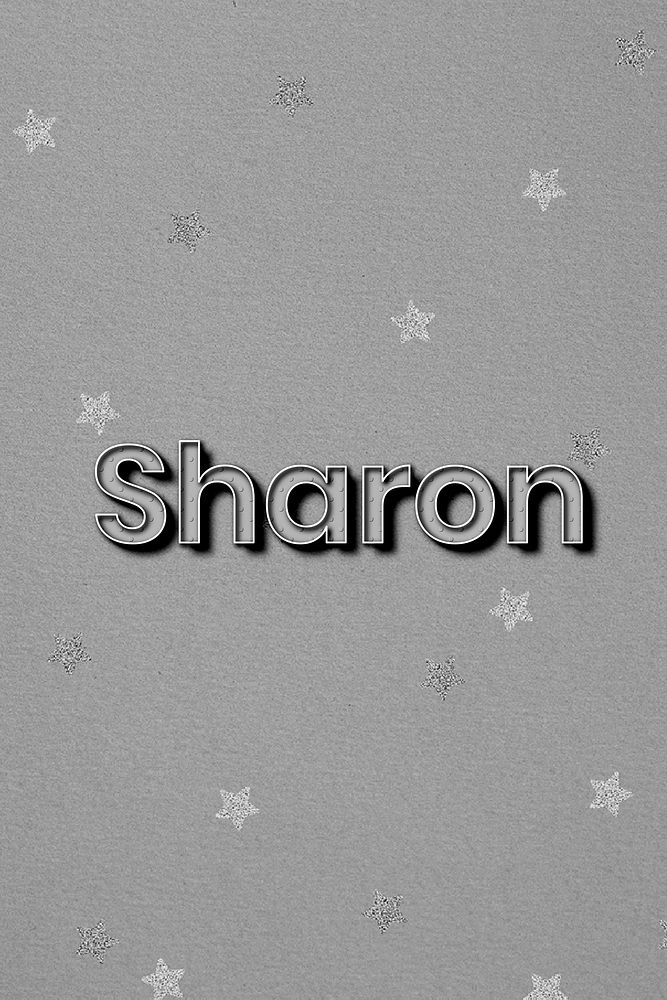 Sharon name polka dot lettering font typography