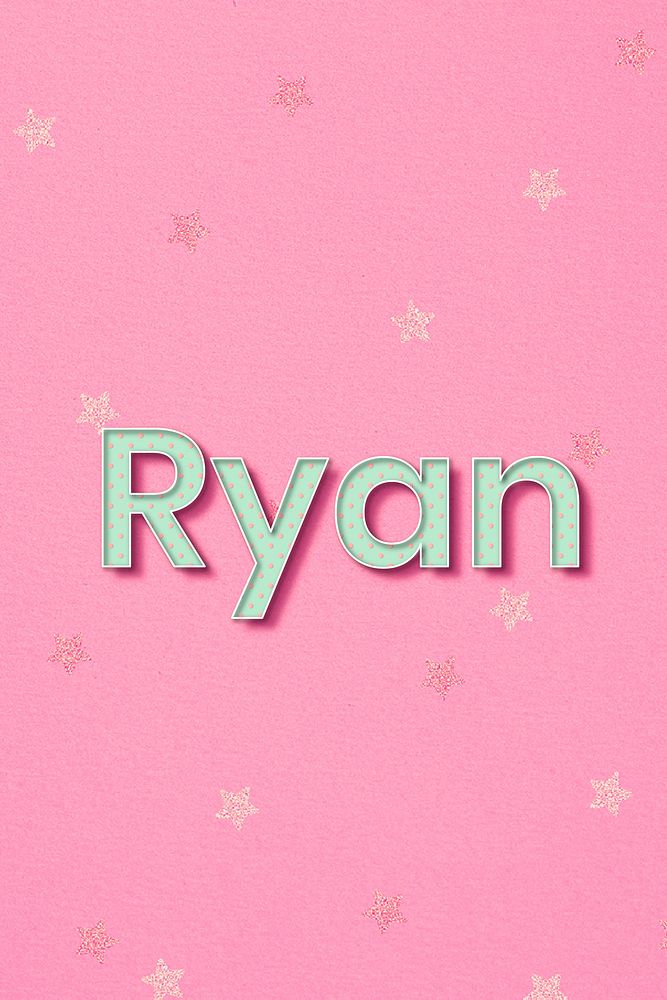 Ryan polka dot typography word