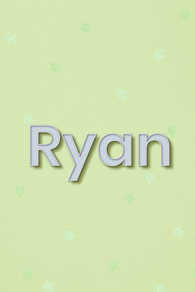 Polka dot Ryan name typography