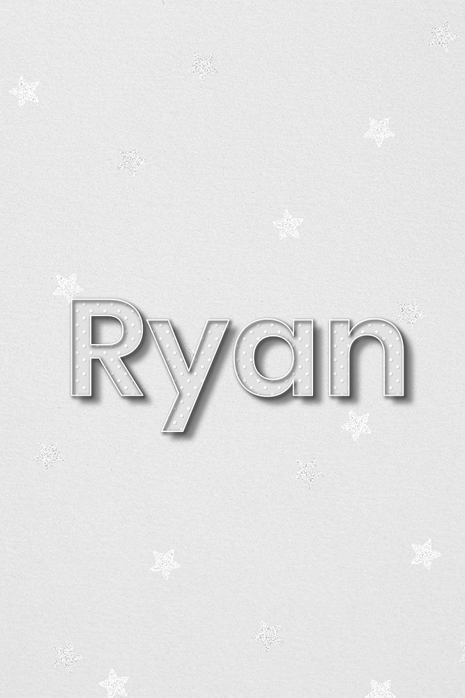Ryan male name lettering typography