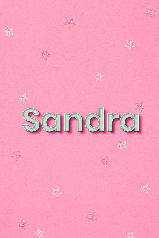 Sandra polka dot typography word
