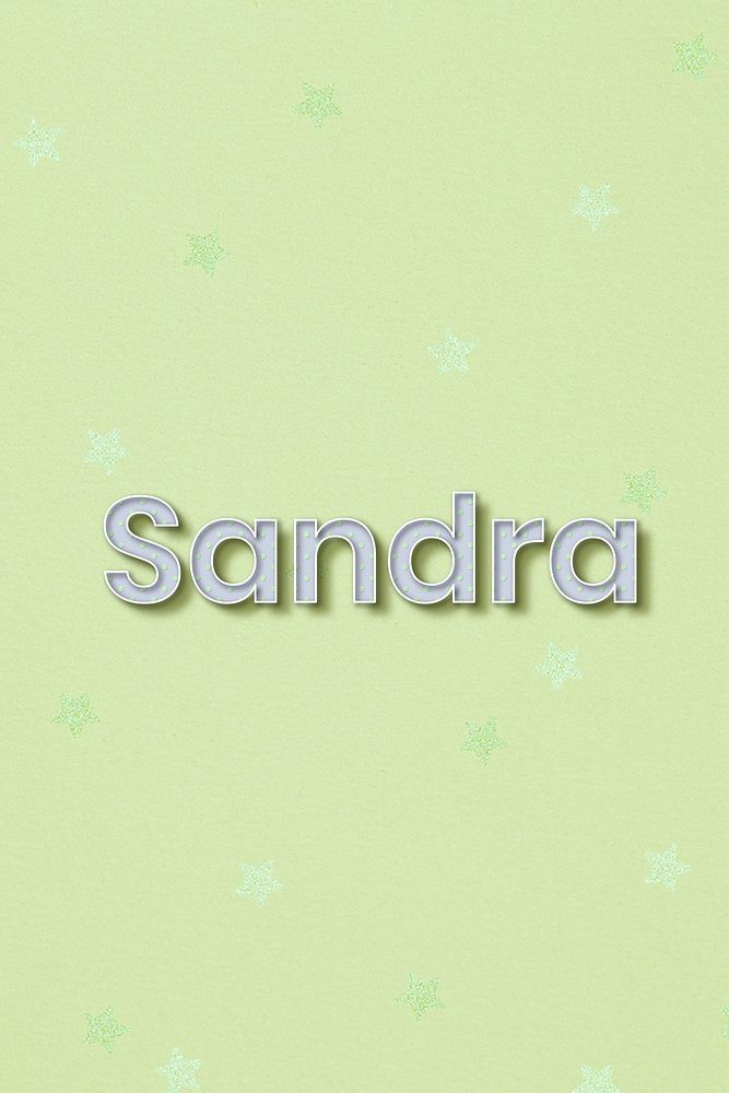 Polka dot Sandra name typography