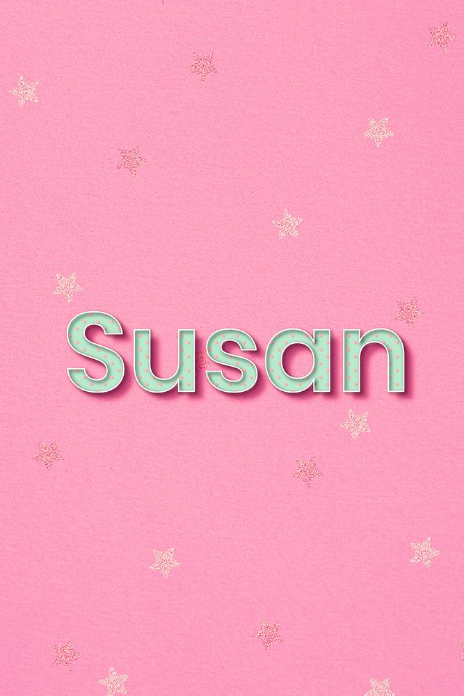 Susan polka dot typography word
