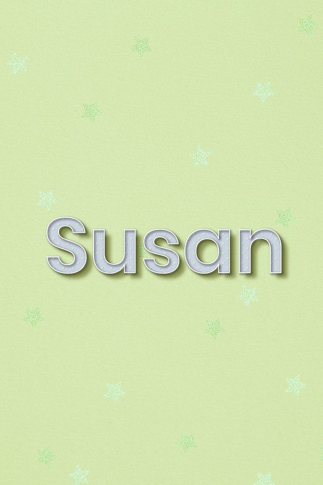 Polka dot Susan name typography