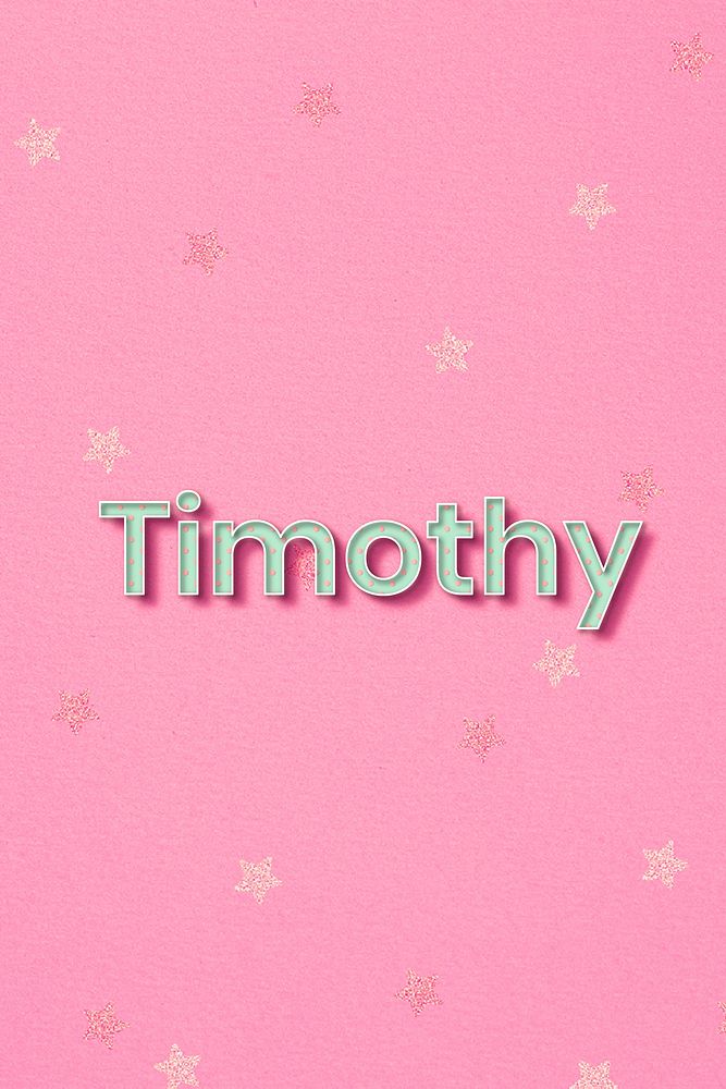 Timothy polka dot typography word