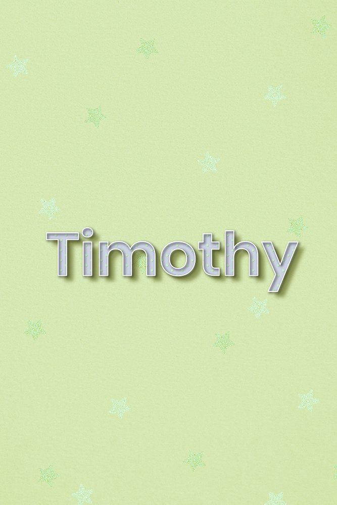 Polka dot Timothy name typography