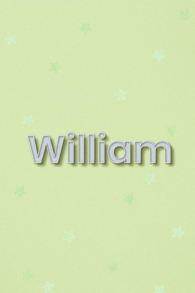 Polka dot Wiliam name typography