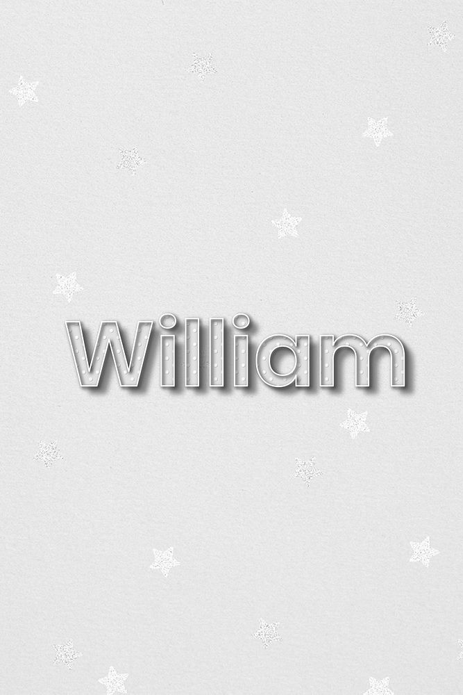 William male name lettering typography