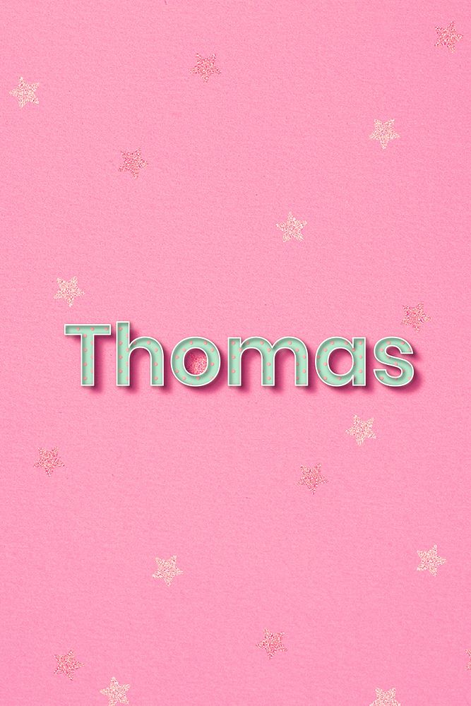 Thomas polka dot typography word